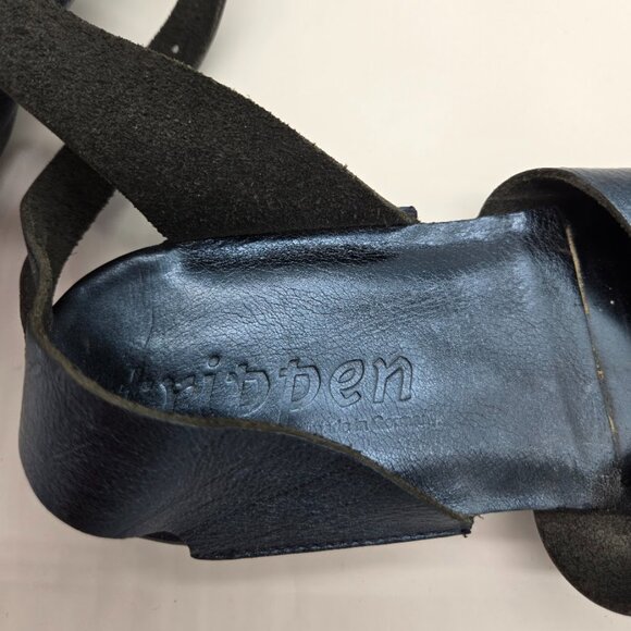 Trippen Womens Blue Calf Leather Venus Strappy Sandals Sz 7 EU 38 Beach Germany - Picture 7 of 10